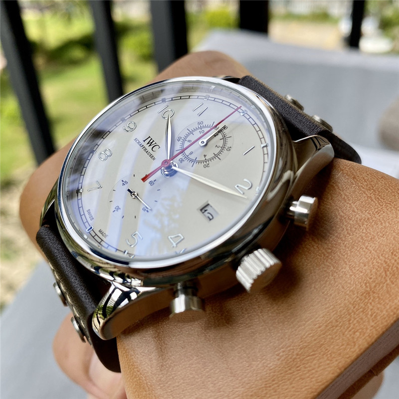 IWC Silver Chronograph Watch - IWC Schaffhausen Chronograph - Silver - Image 8
