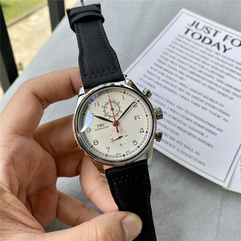 IWC Silver Chronograph Watch - IWC Schaffhausen Chronograph - Silver - Image 6