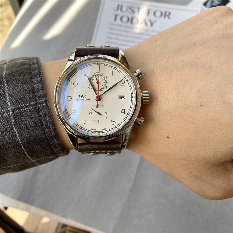 IWC Silver Chronograph Watch - IWC Schaffhausen Chronograph - Silver - Image 2