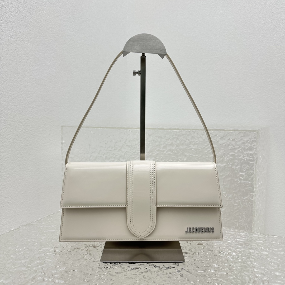 White Jacquemus Le Bambino Long Shoulder Bag Jacquemus 01449