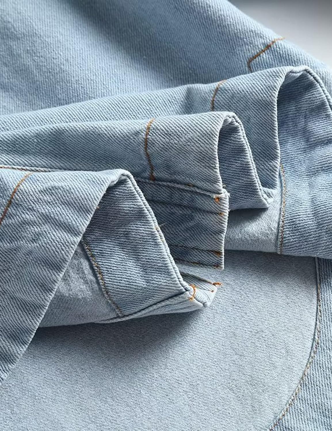 Women Denim Jacket Shacket Long Sleeve Oversize Boyfriend Jean Jacket Shirt