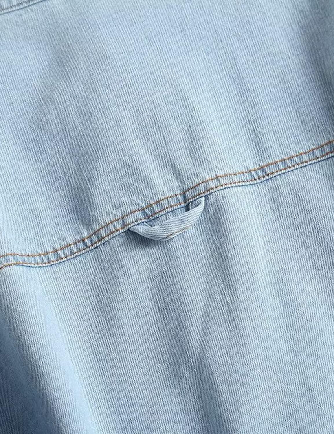 Women Denim Jacket Shacket Long Sleeve Oversize Boyfriend Jean Jacket Shirt