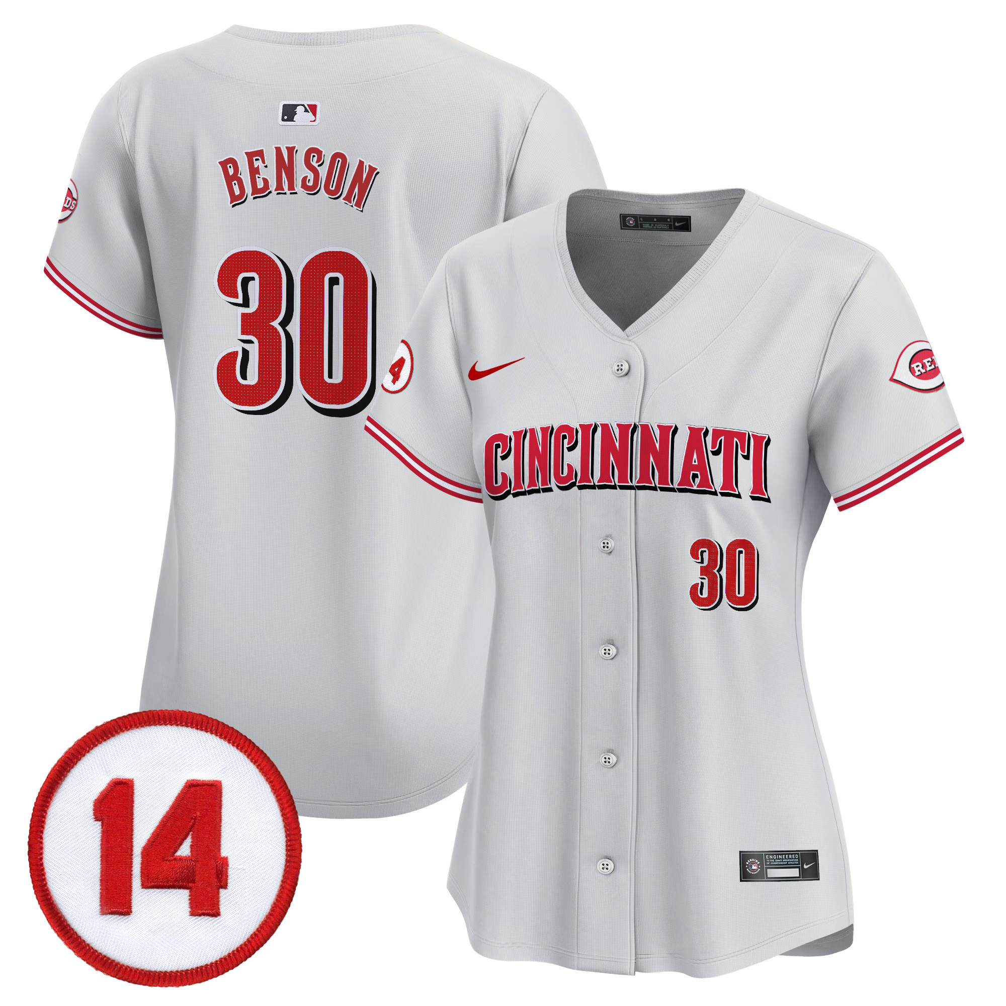 Women’s Cincinnati Reds Pete Rose Patch Vapor Premier Limited Jersey – All Stitched