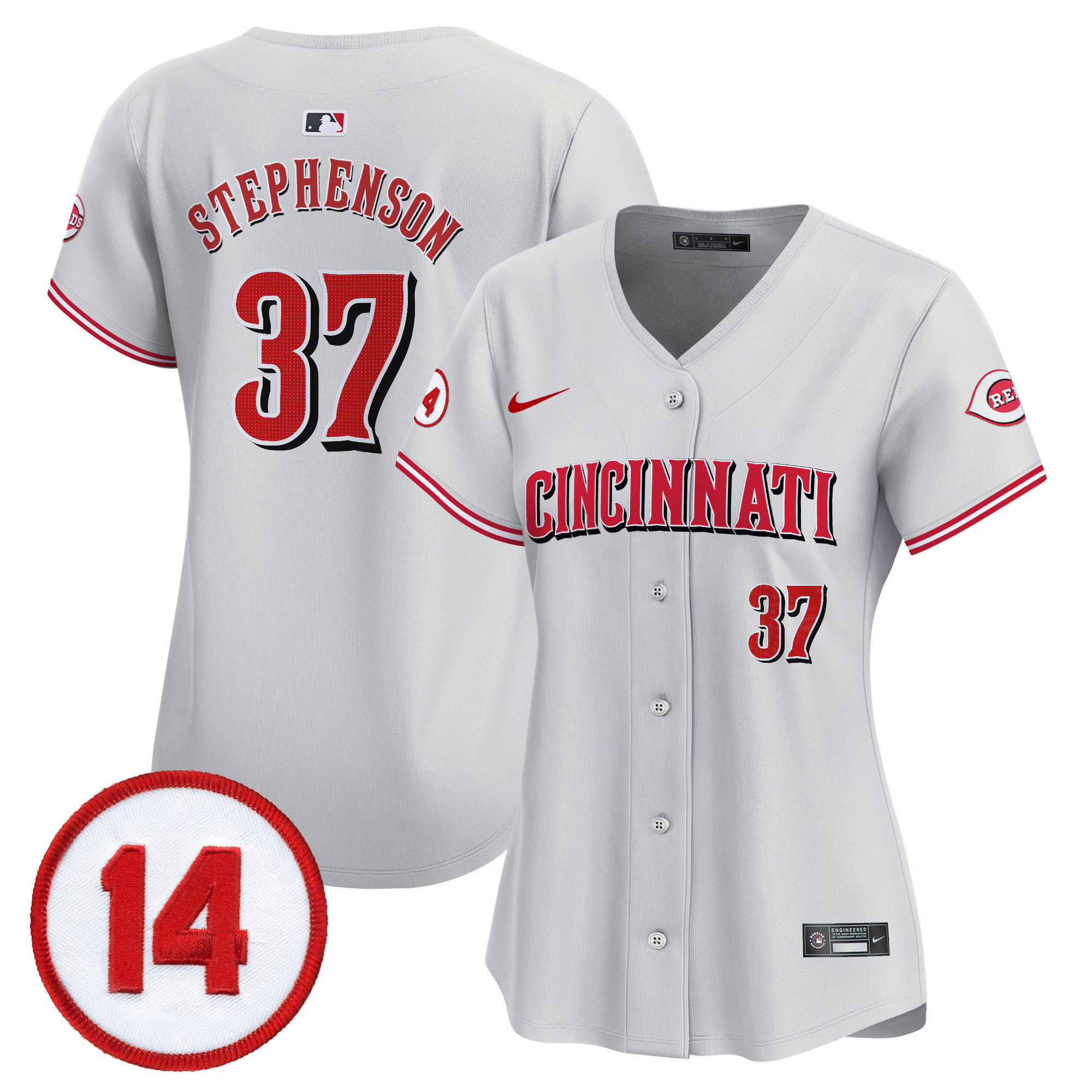 Women’s Cincinnati Reds Pete Rose Patch Vapor Premier Limited Jersey – All Stitched