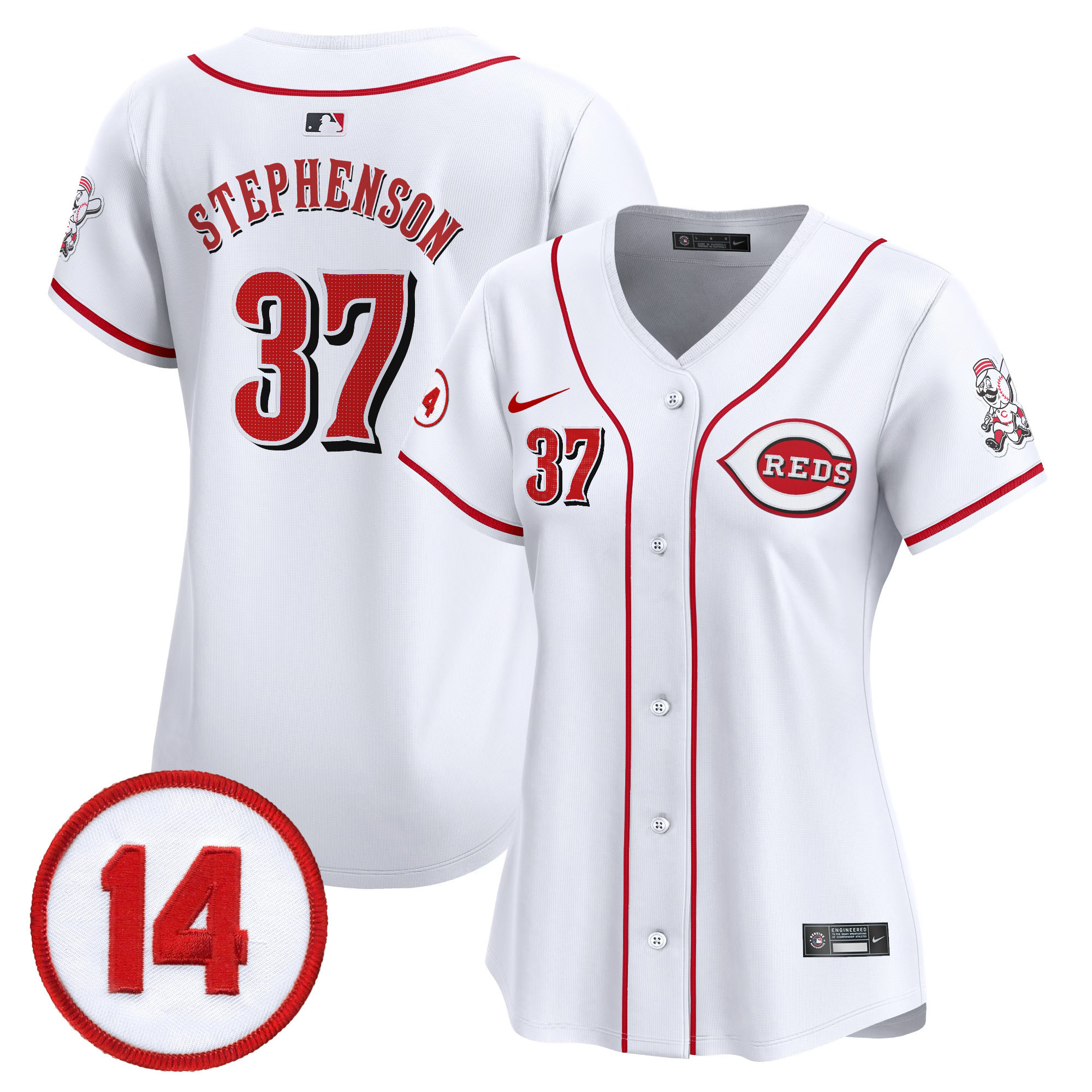 Women’s Cincinnati Reds Pete Rose Patch Vapor Premier Limited Jersey – All Stitched