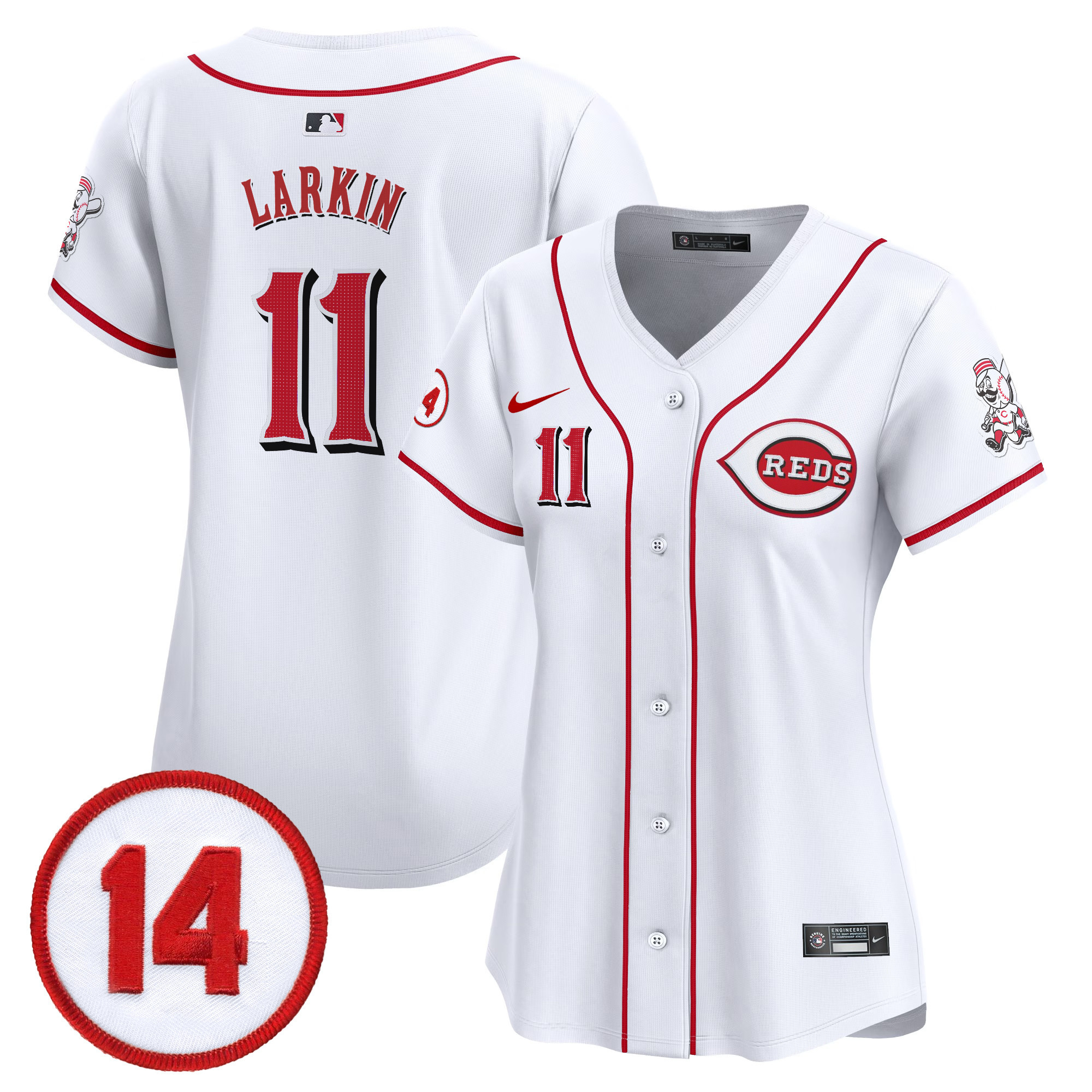 Women’s Cincinnati Reds Pete Rose Patch Vapor Premier Limited Jersey – All Stitched