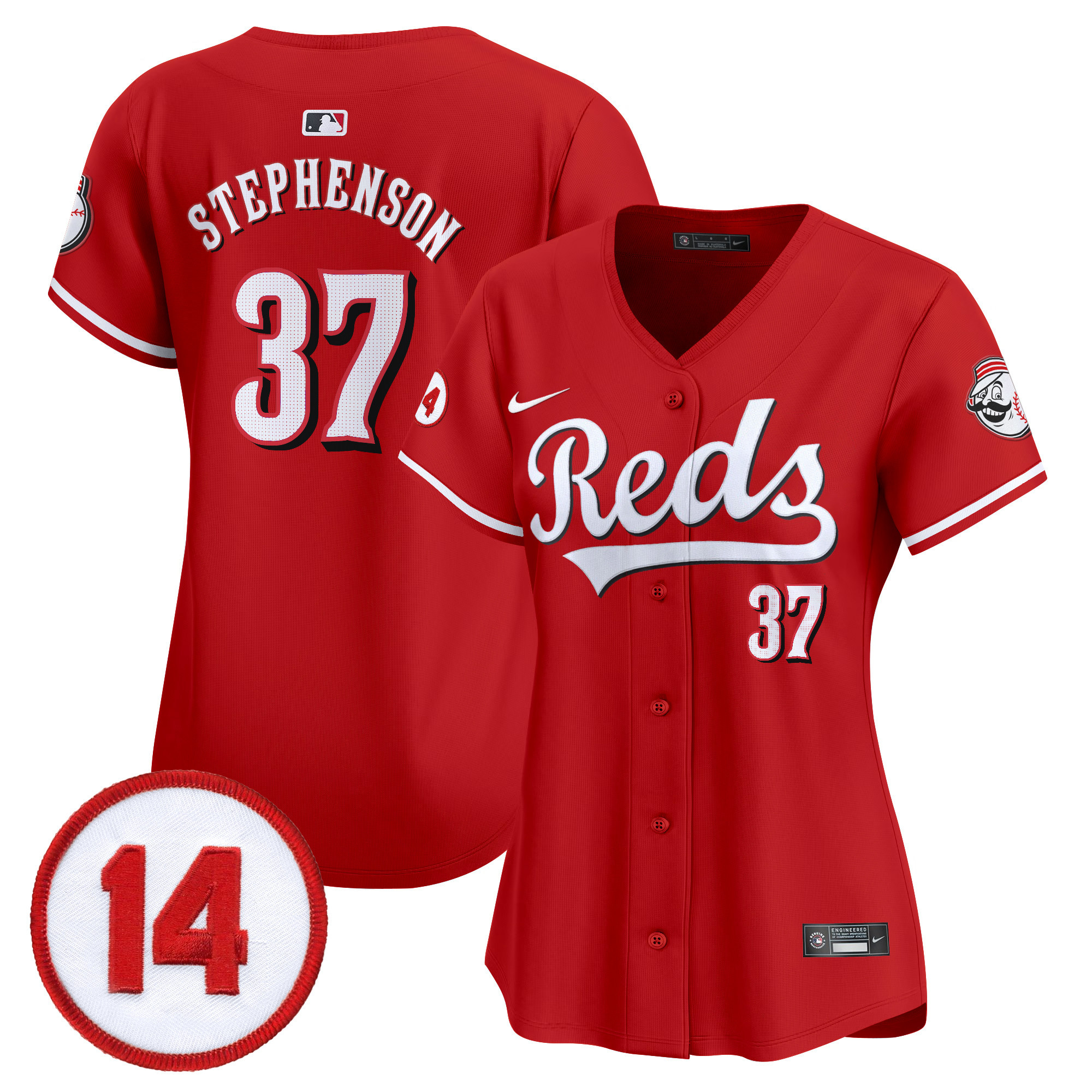 Women’s Cincinnati Reds Pete Rose Patch Vapor Premier Limited Jersey – All Stitched