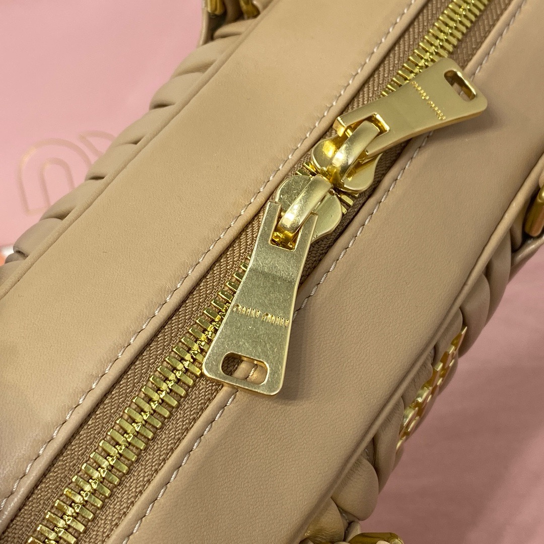 Women's Miu Miu Arcadie Matelassé Bag 'Caramel'