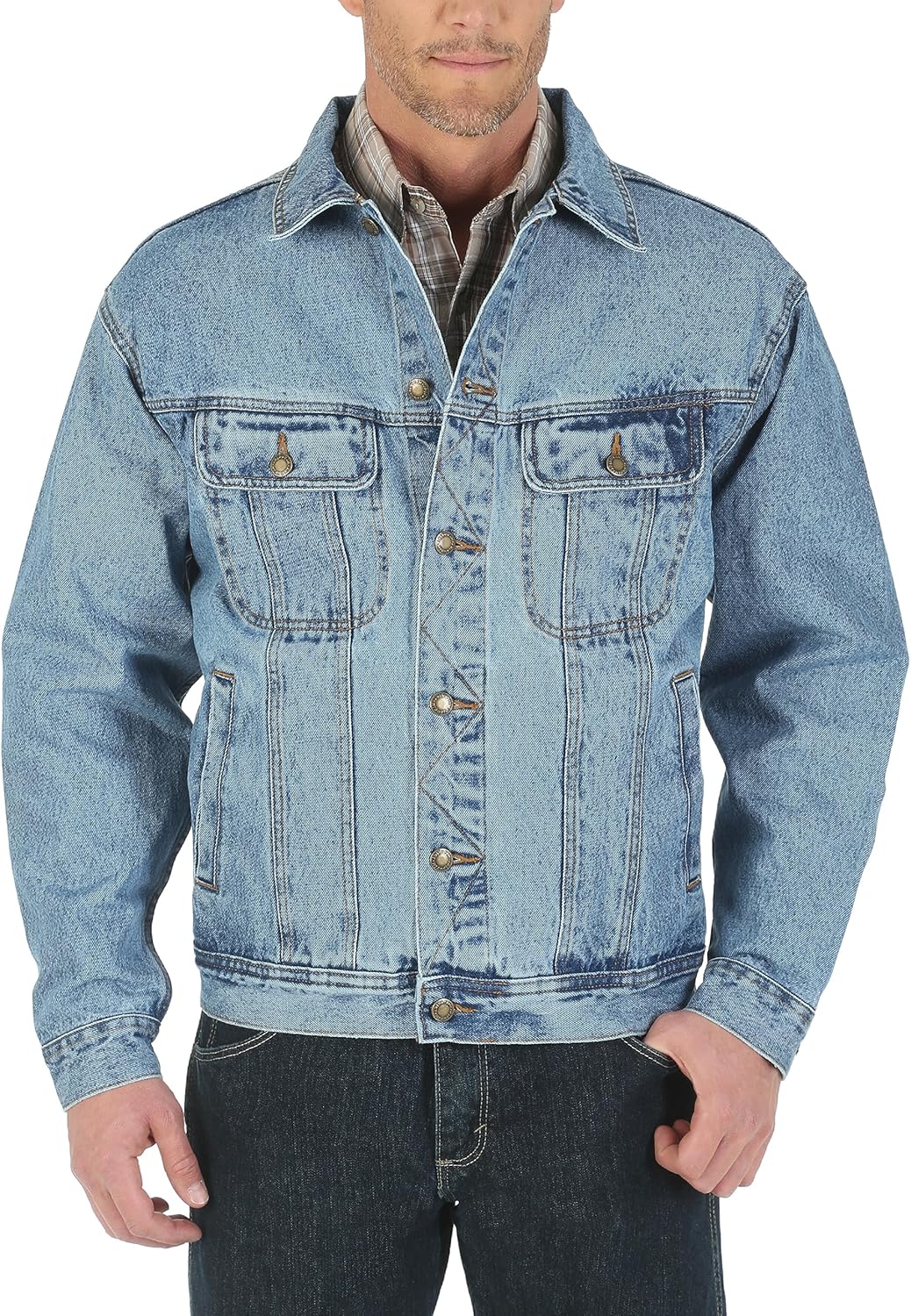 Wrangler Men’s Big and Tall Unlined Denim Jacket