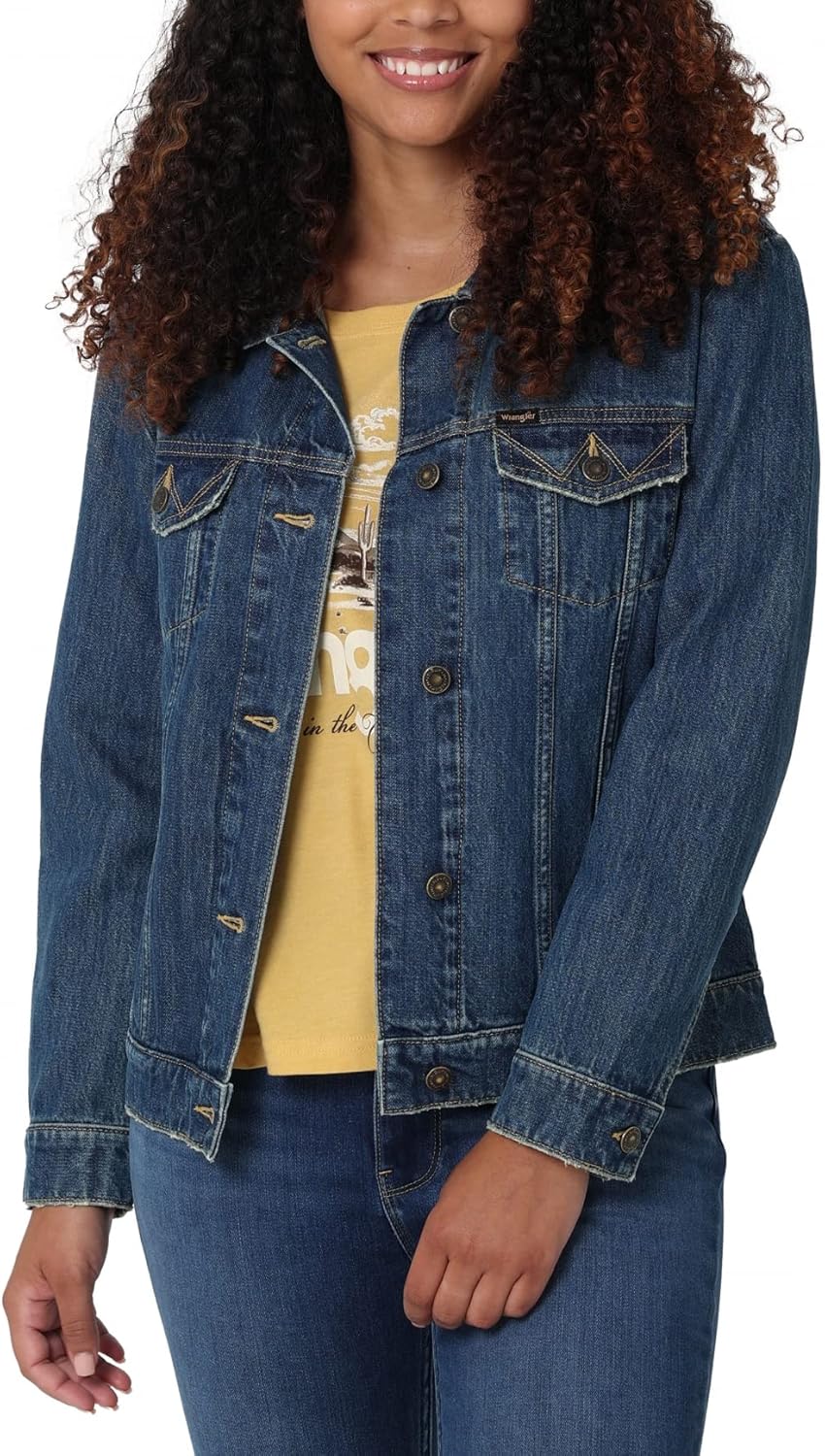 Wrangler Women’s Relaxed Fit Memory Maker Jean Jacket