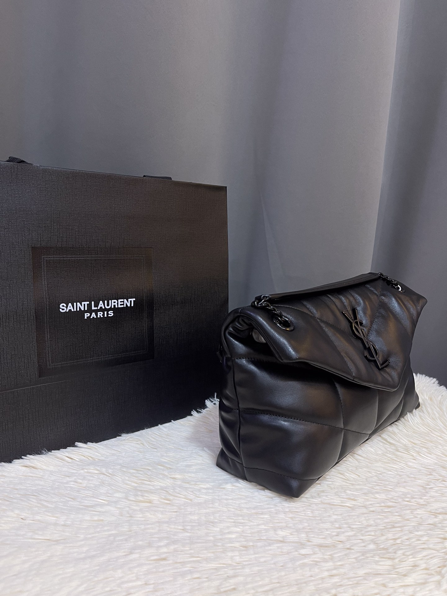 YSL Saint Laurent Small Loulou Shoulder Bag Full Black
