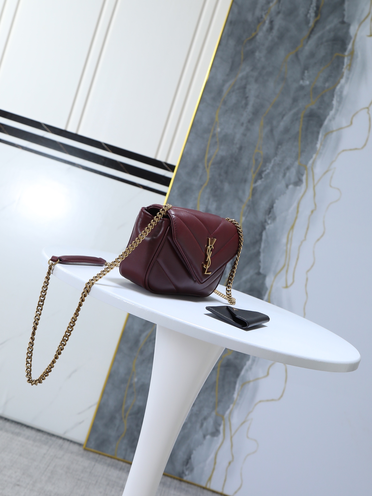 Yves Saint Laurent Envelope Triquilt Medium YSL Shoulder