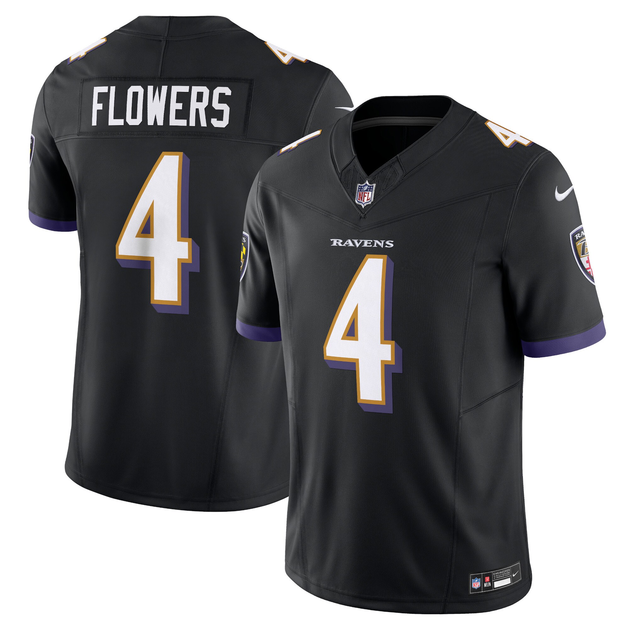 Zay Flowers Baltimore Ravens Nike Vapor F.U.S.E. Limited Jersey - Purple